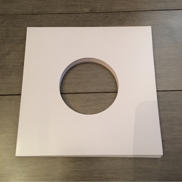 New White Cardboard 7.25” Jackets with Diecut Hole 7” Records Vinyl 5 for $25 - Picture 2 of 2